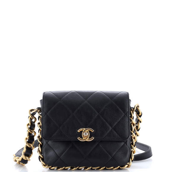 Chanel Small Framing Chain Flap Bag Quilted Calfskin - Picture 1 of 6